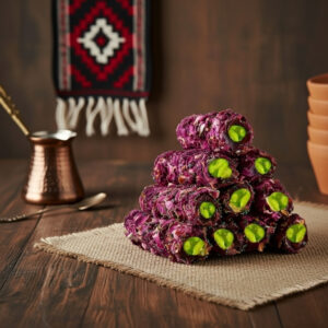 Gül Yapraklı Fıstıklı Parmak Lokum